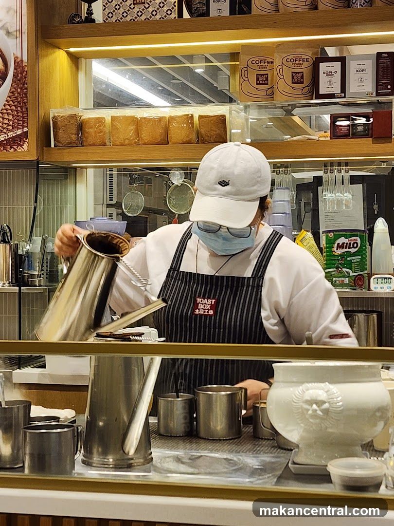 Barista preparing coffee