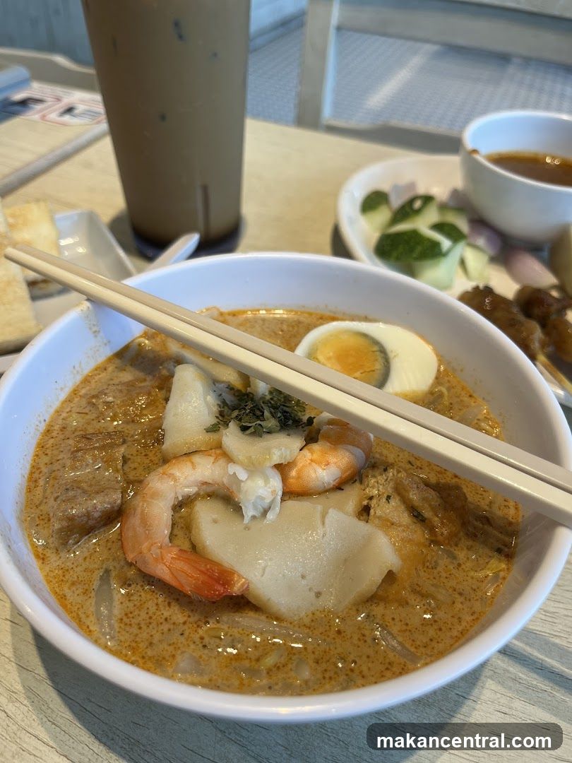 Laksa with Iced Coffee