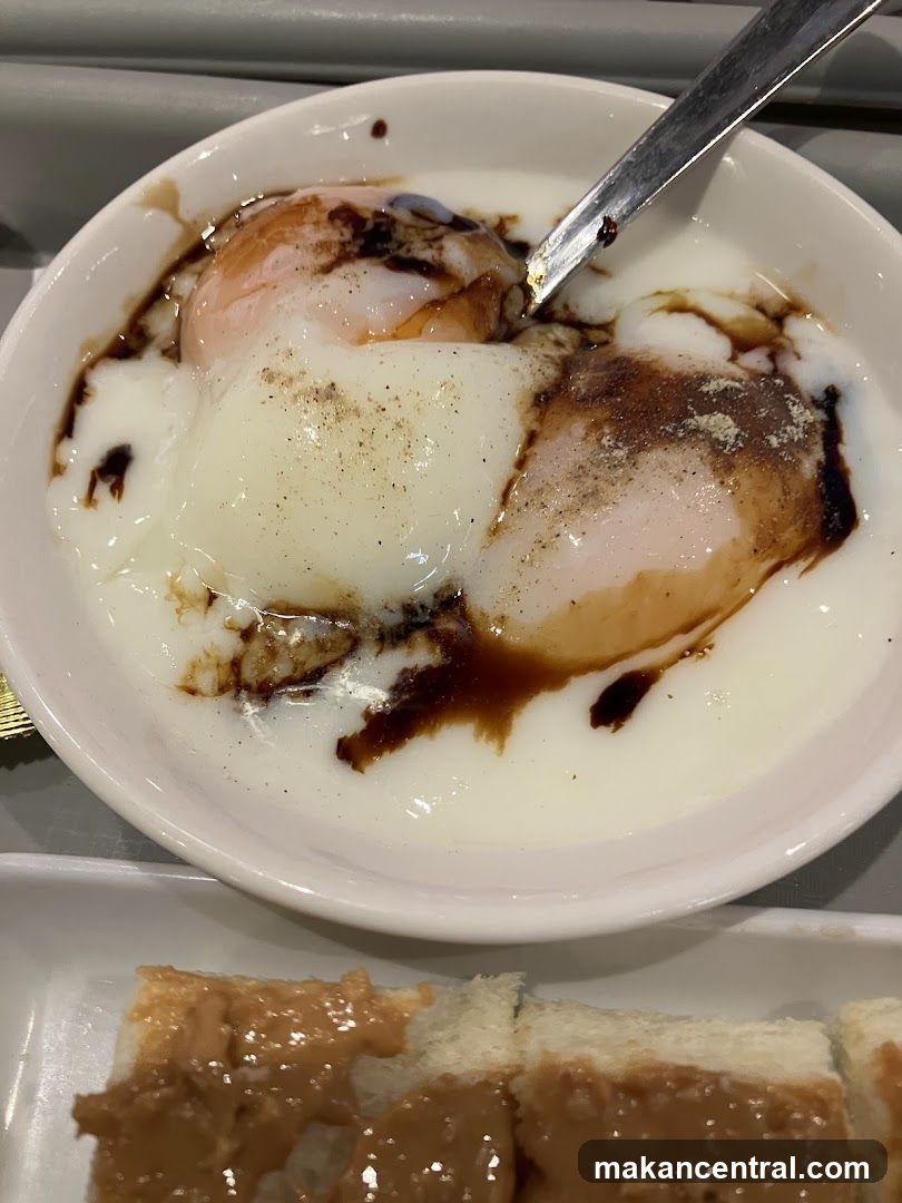 Soft-boiled eggs with toast