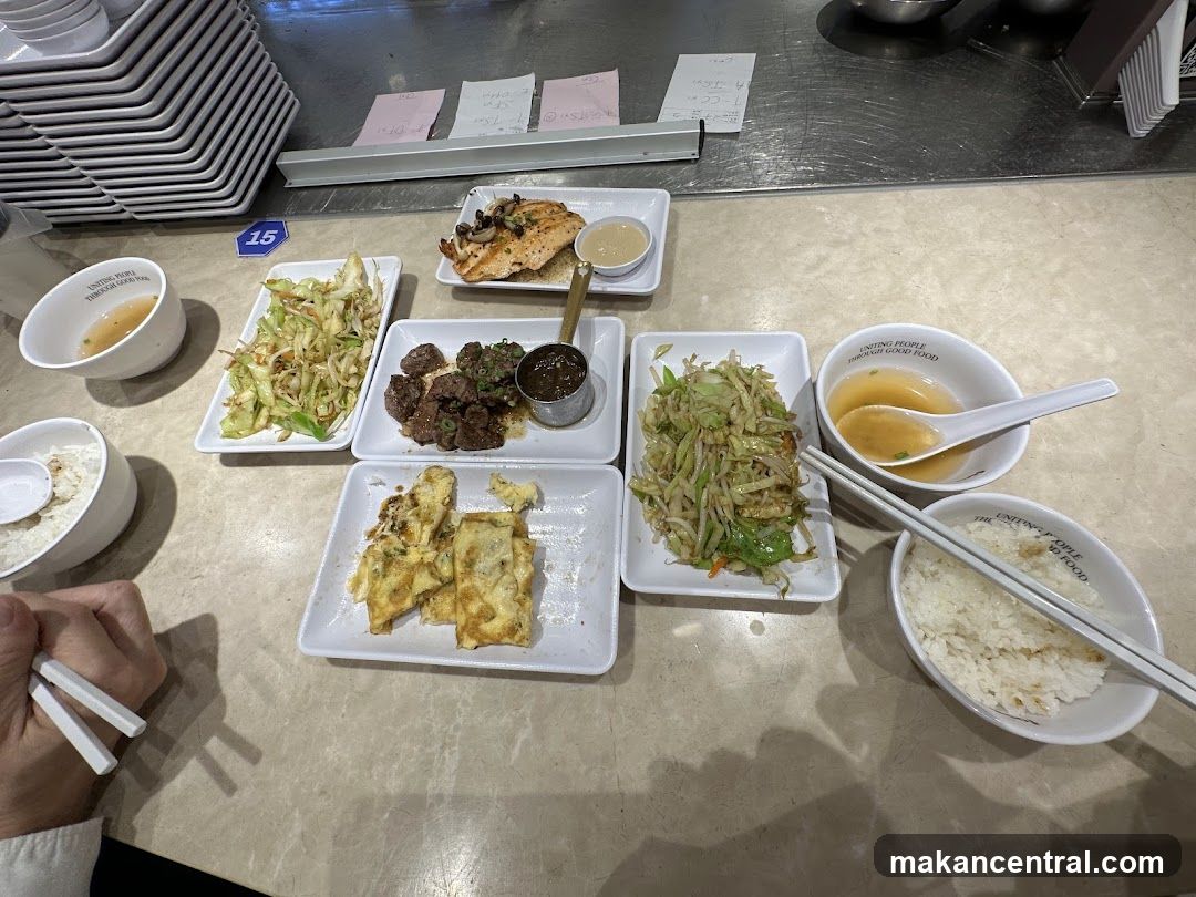 Meal with Rice and Sides