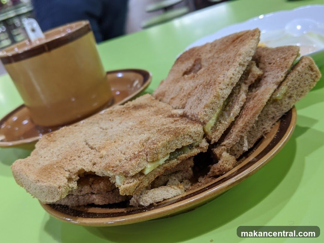 Toast with Kaya and Coffee