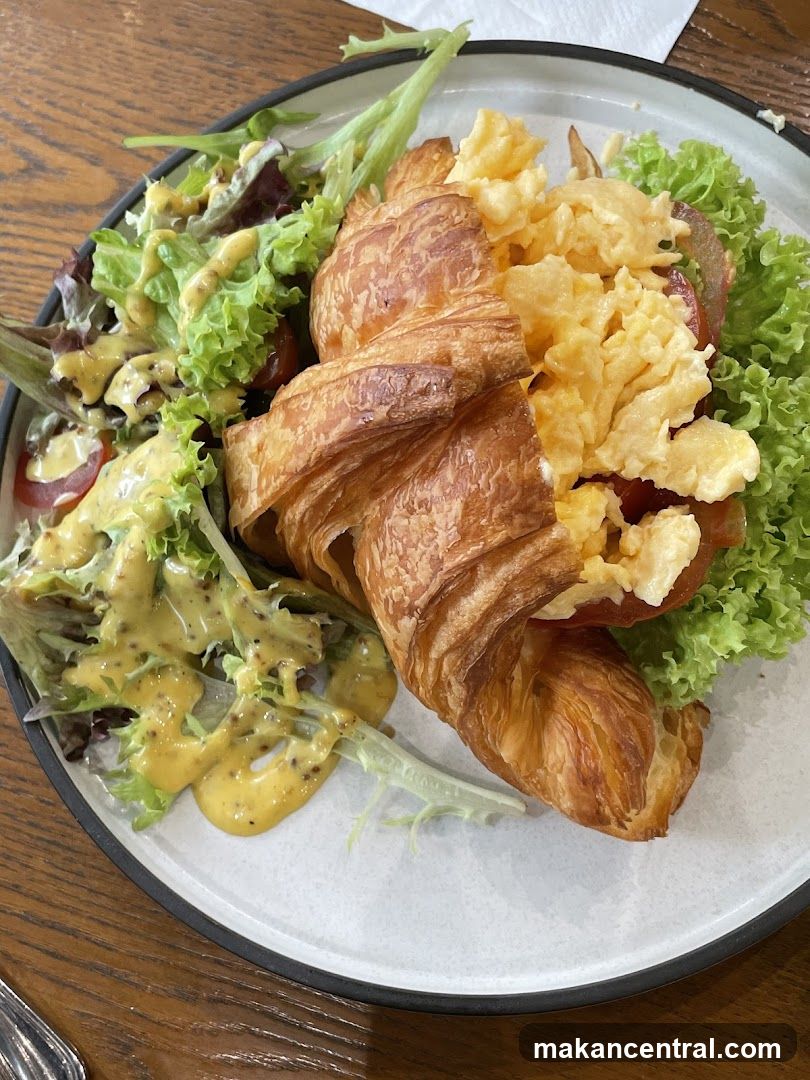 Croissant Sandwich with Salad