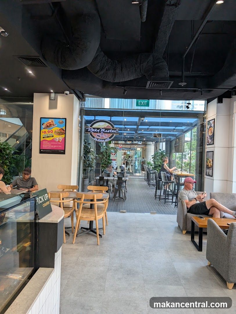 Cafe Interior with Seating and Counter
