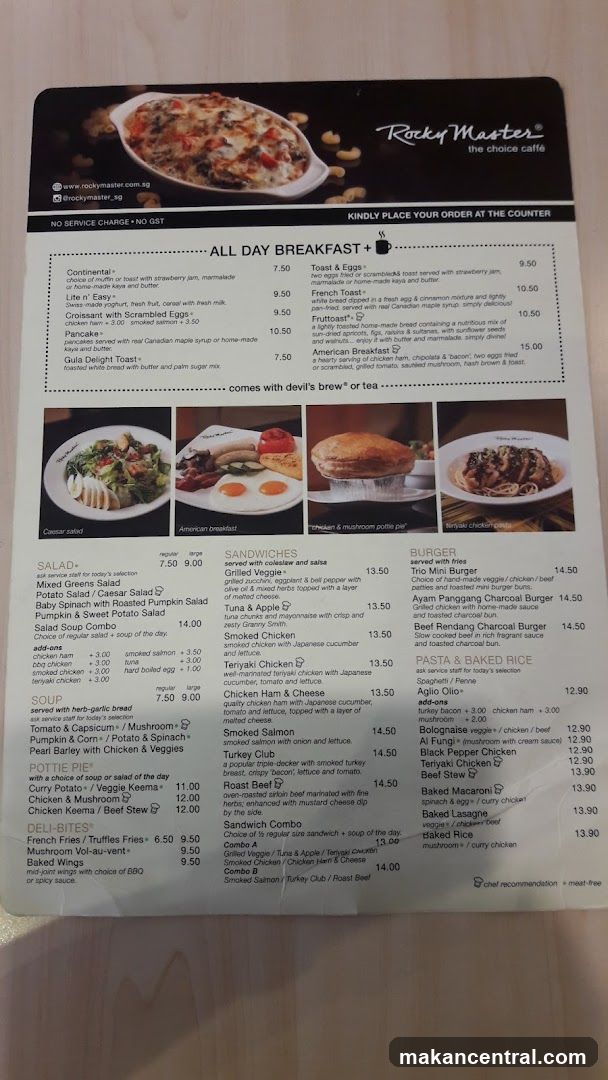 Rocky Master Menu