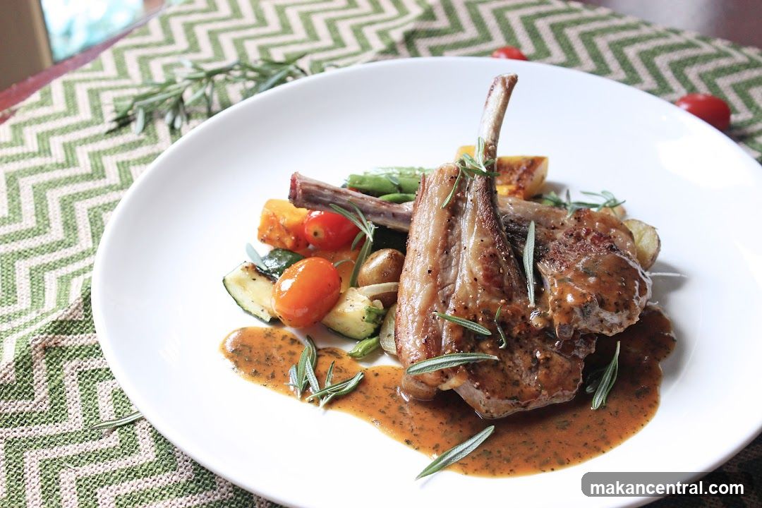 Lamb Chops with Roasted Vegetables