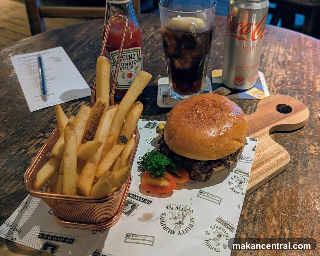 Burger, Fries, and Drink