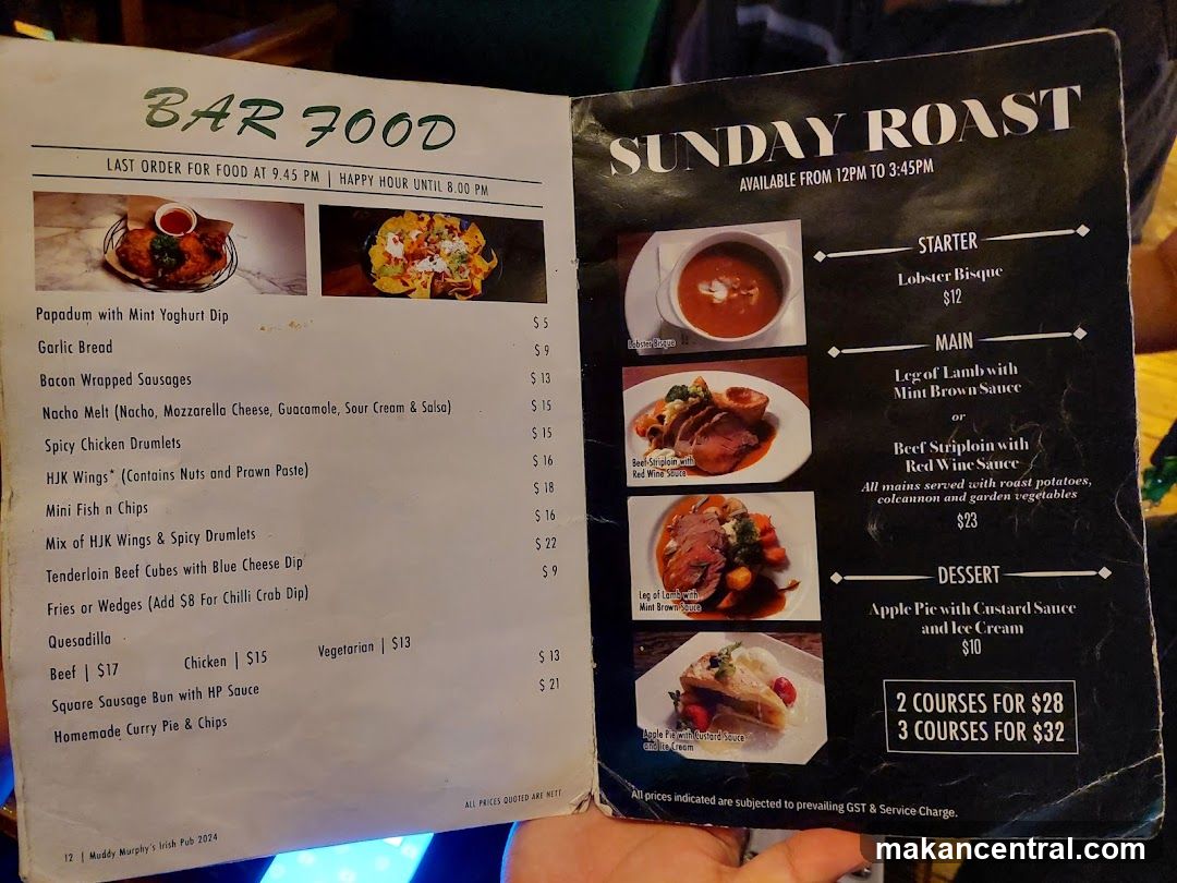 BAR FOOD & SUNDAY ROAST