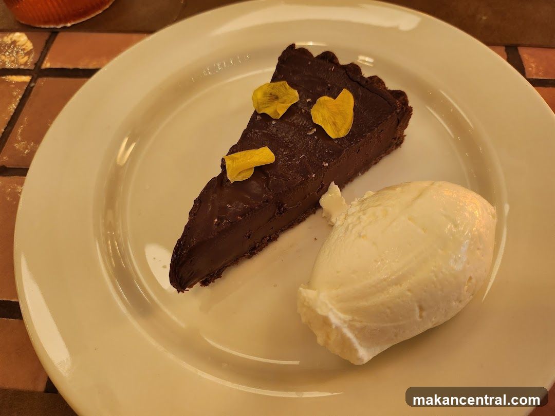 Chocolate Tart with Ice Cream