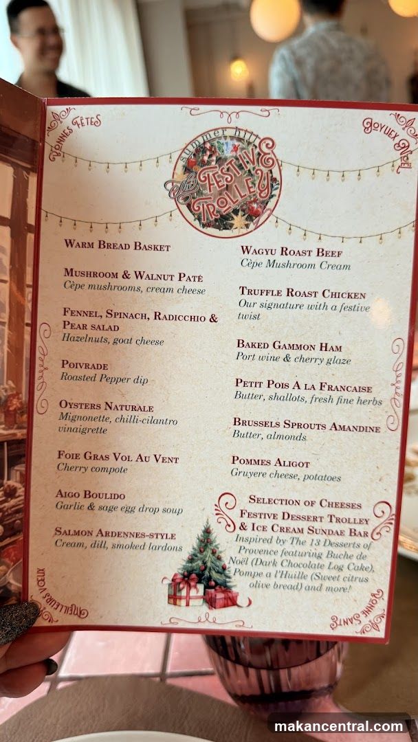 The Festive Trolley Menu