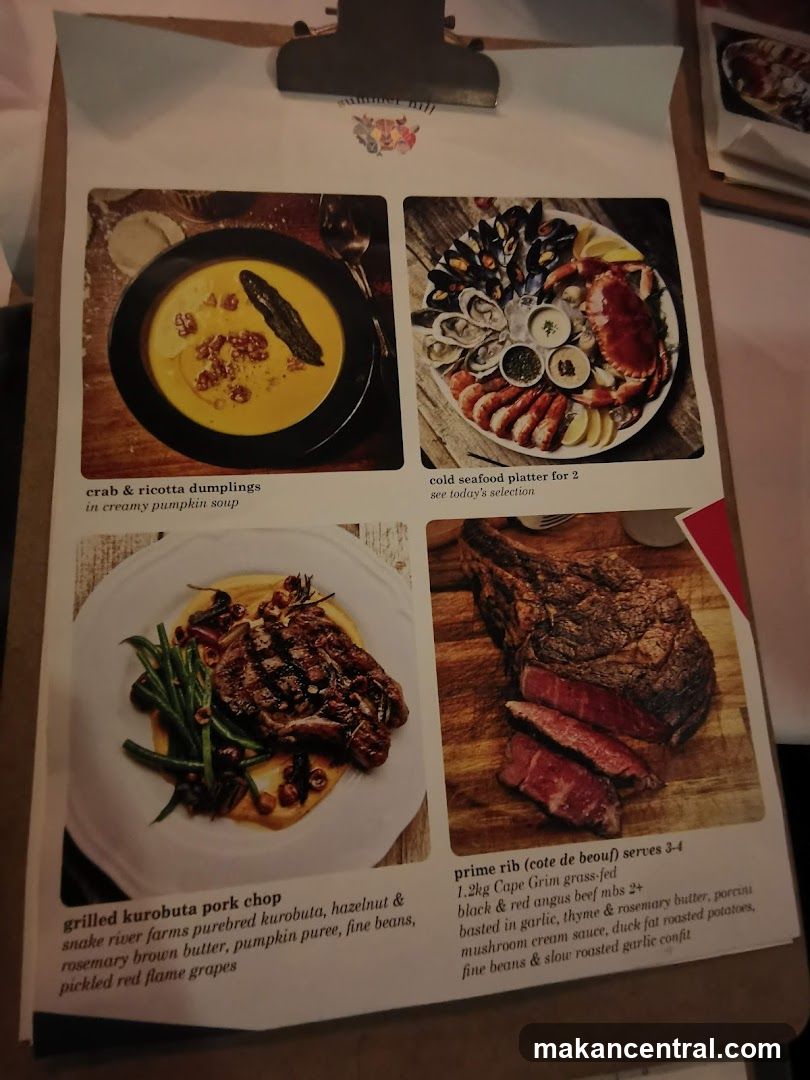 Summer Hill Menu