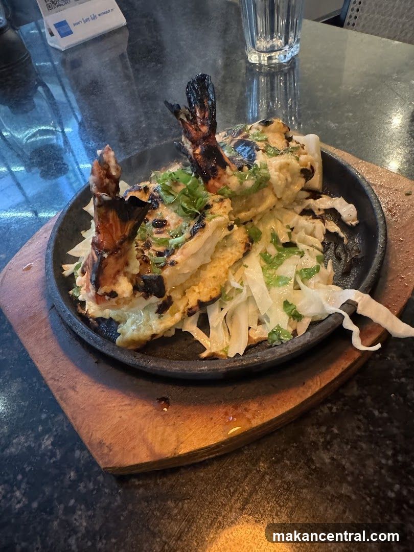 Sizzling Prawns with Cabbage
