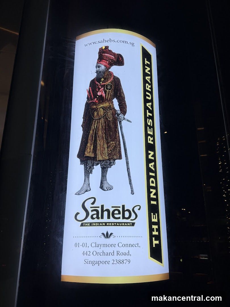 Sahebs The Indian Restaurant Sign