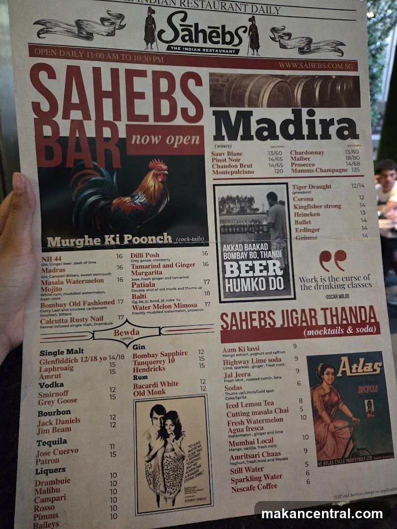 Sahebs Indian Restaurant Daily