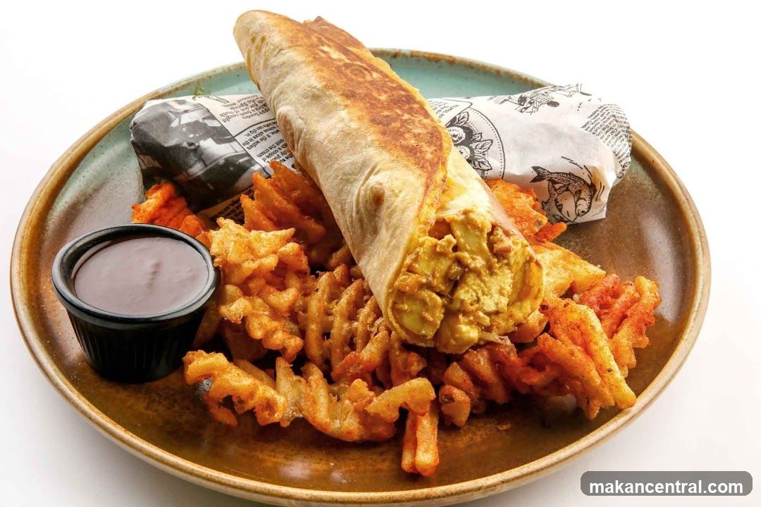 Wrap with Fries and Dip
