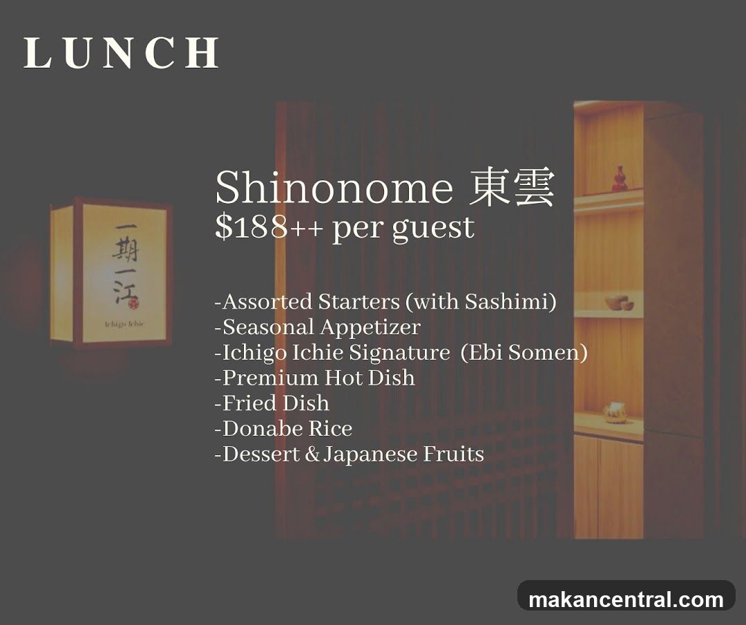 Shinonome Lunch Menu
