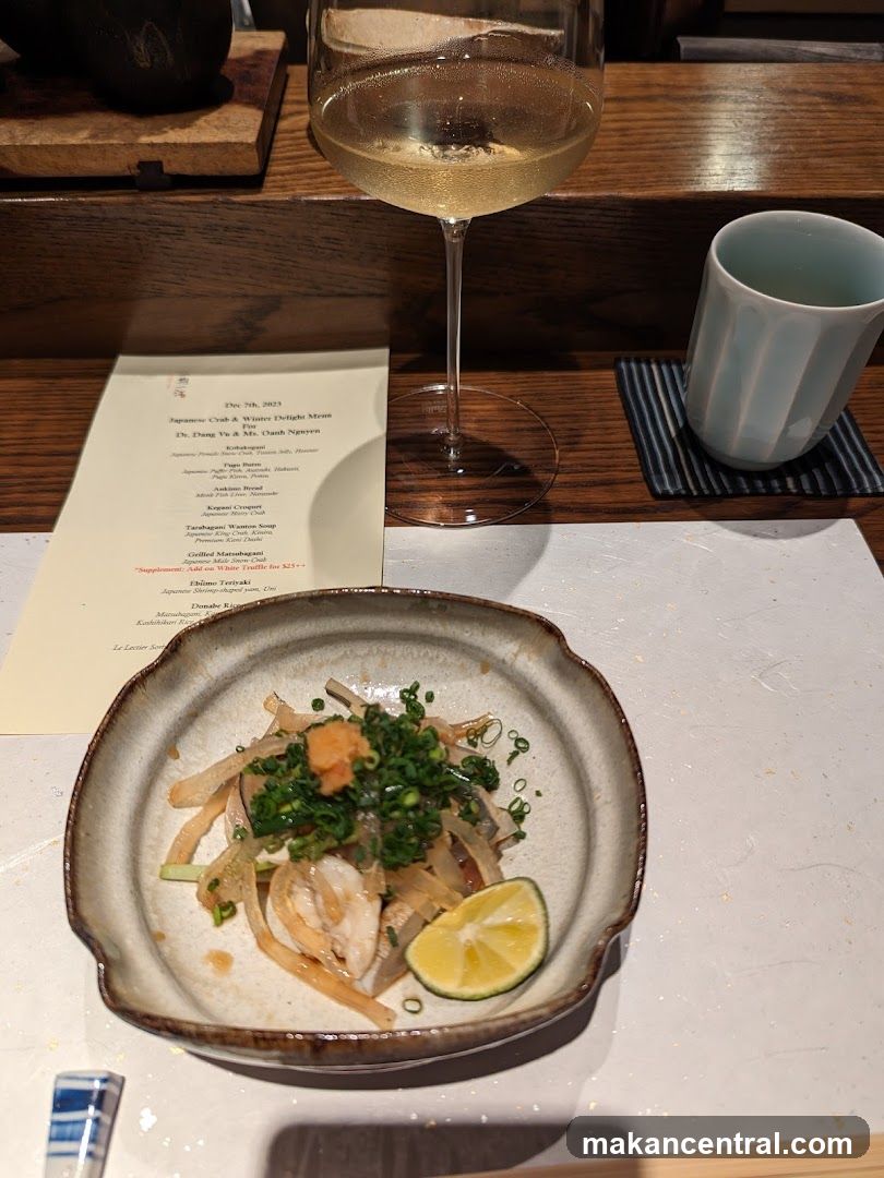 Japanese Crab & Winter Delight Menu