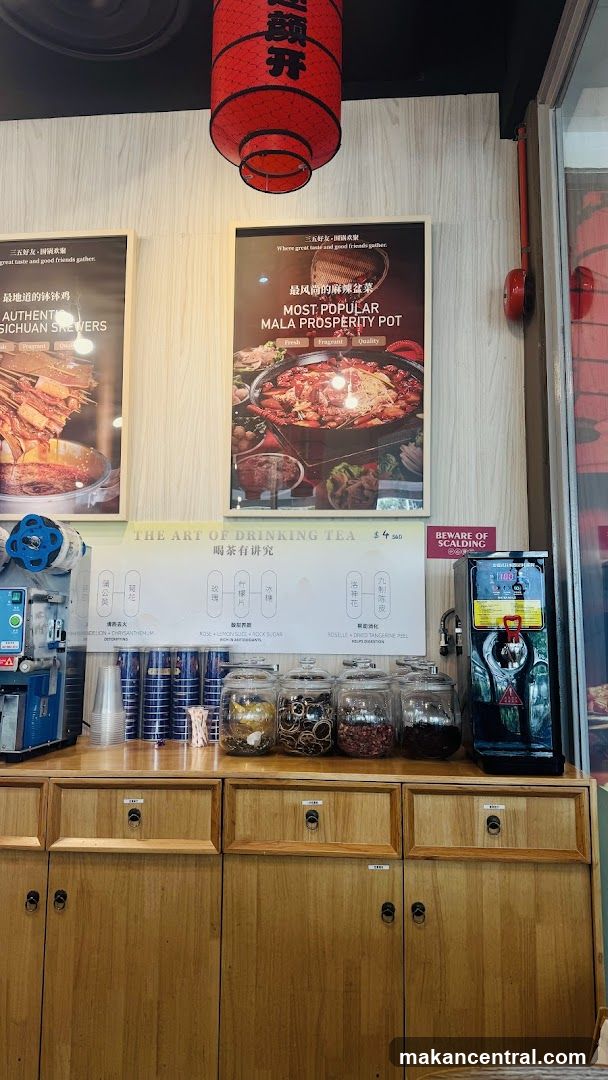 Restaurant Interior with Food and Drink Displays