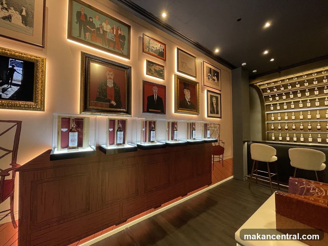 Whiskey Display and Bar Area
