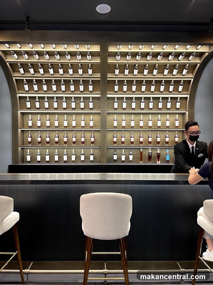 Bar with extensive bottle display