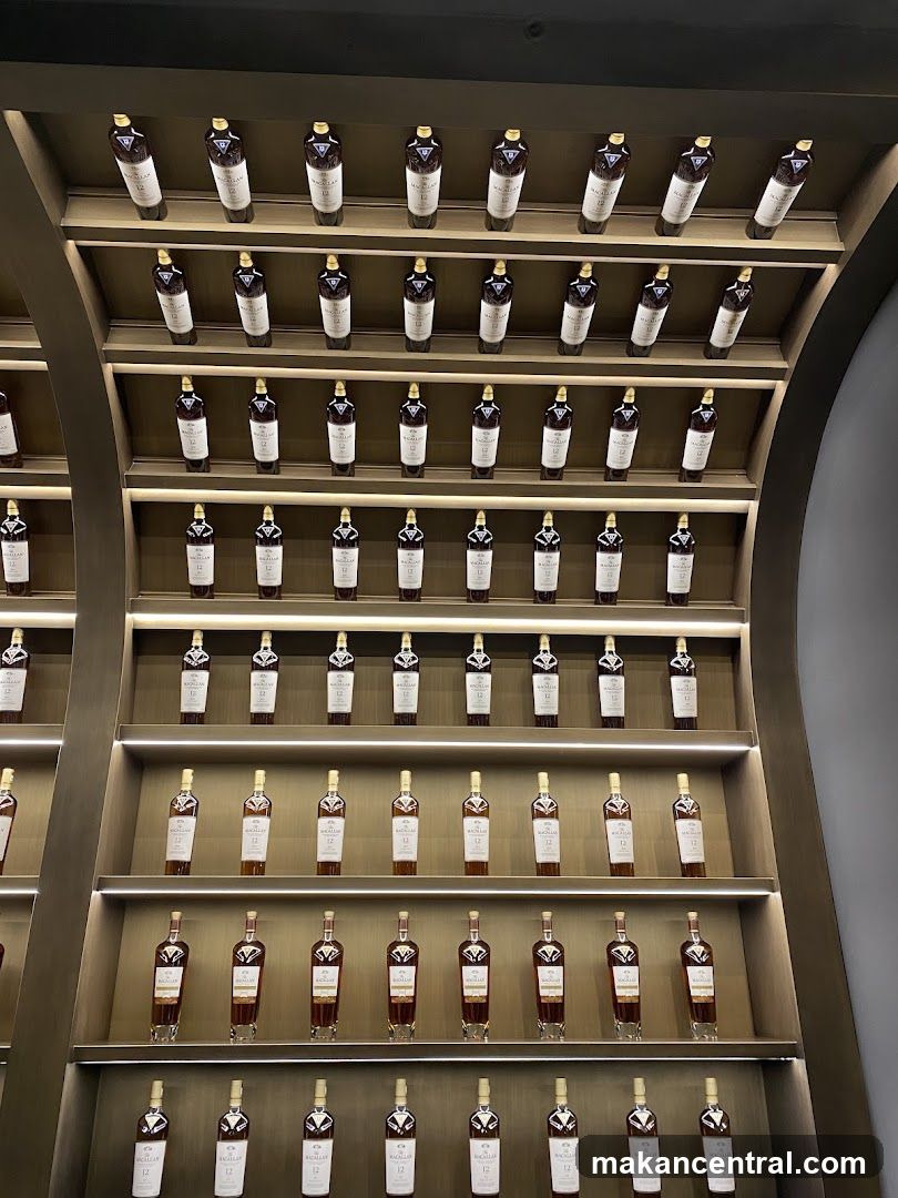 Whiskey Bottles on Display