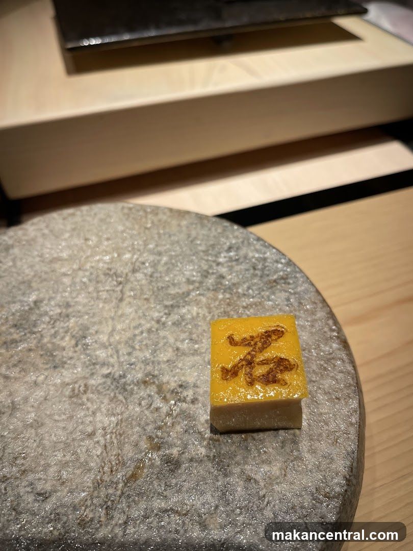 Small Square Food Item with Brown Design