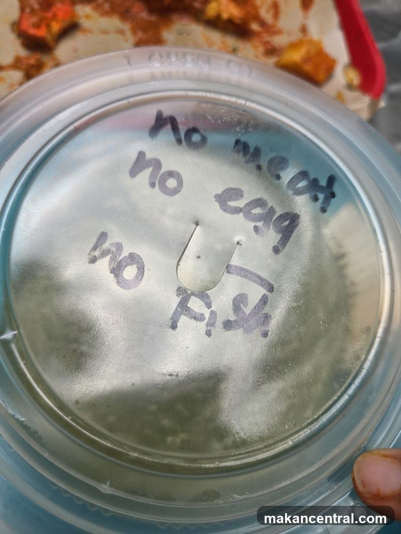 Food container with dietary restrictions
