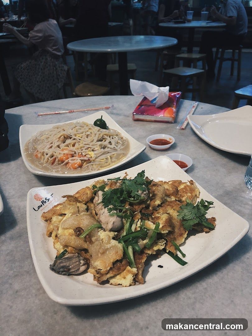 Oyster Omelette and Noodles