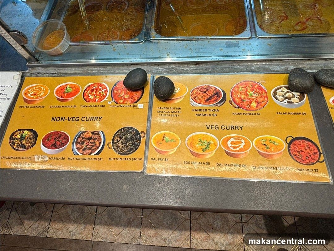 Indian Curry Menu