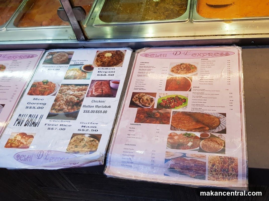 Delhi D Express Menu