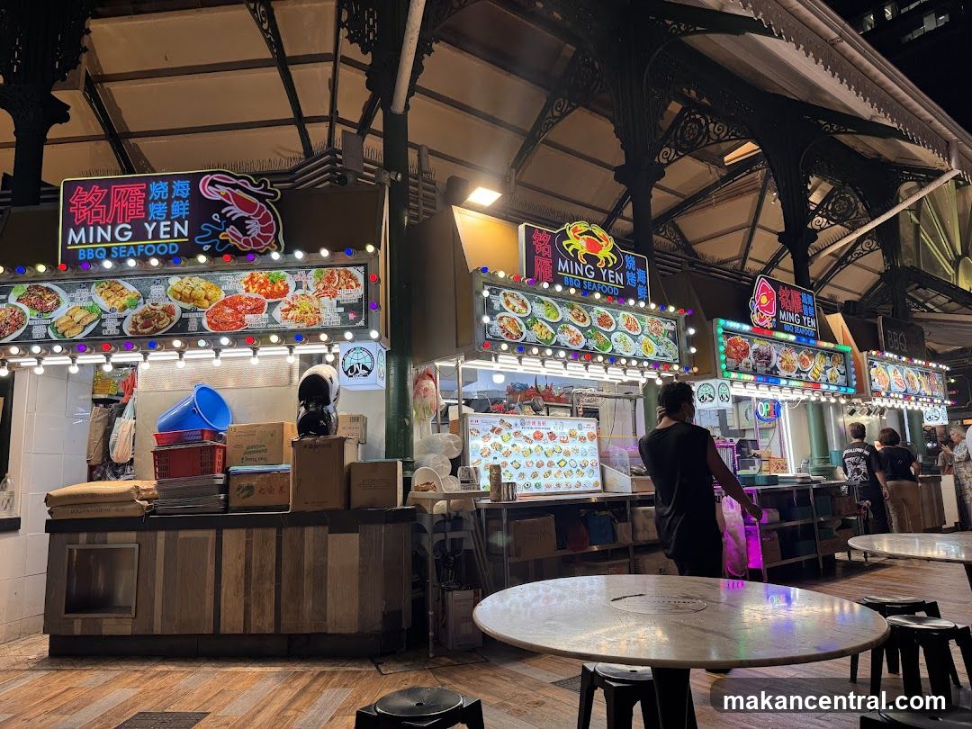 Seafood Stalls at Night