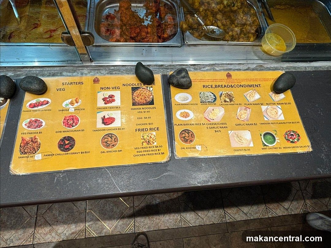 Indian Food Menu