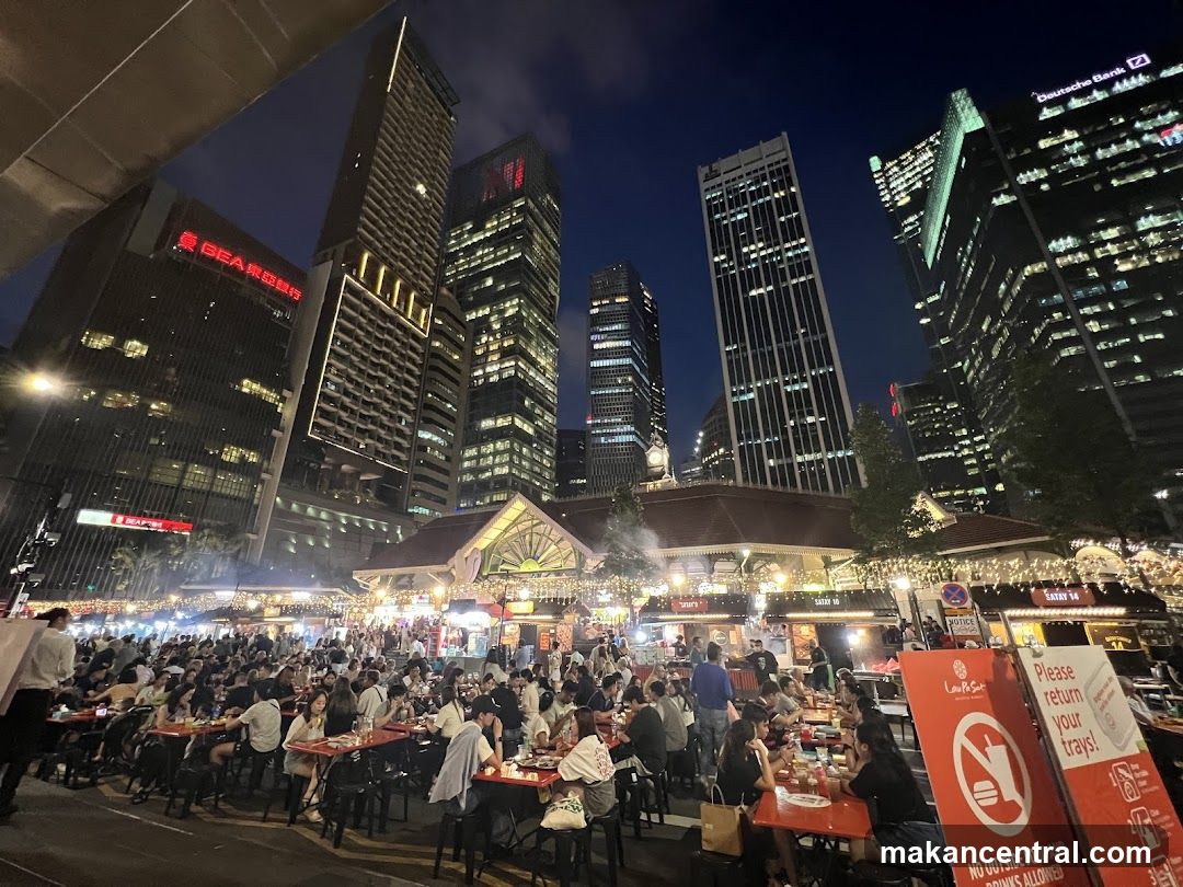 Night Market with City Skyline