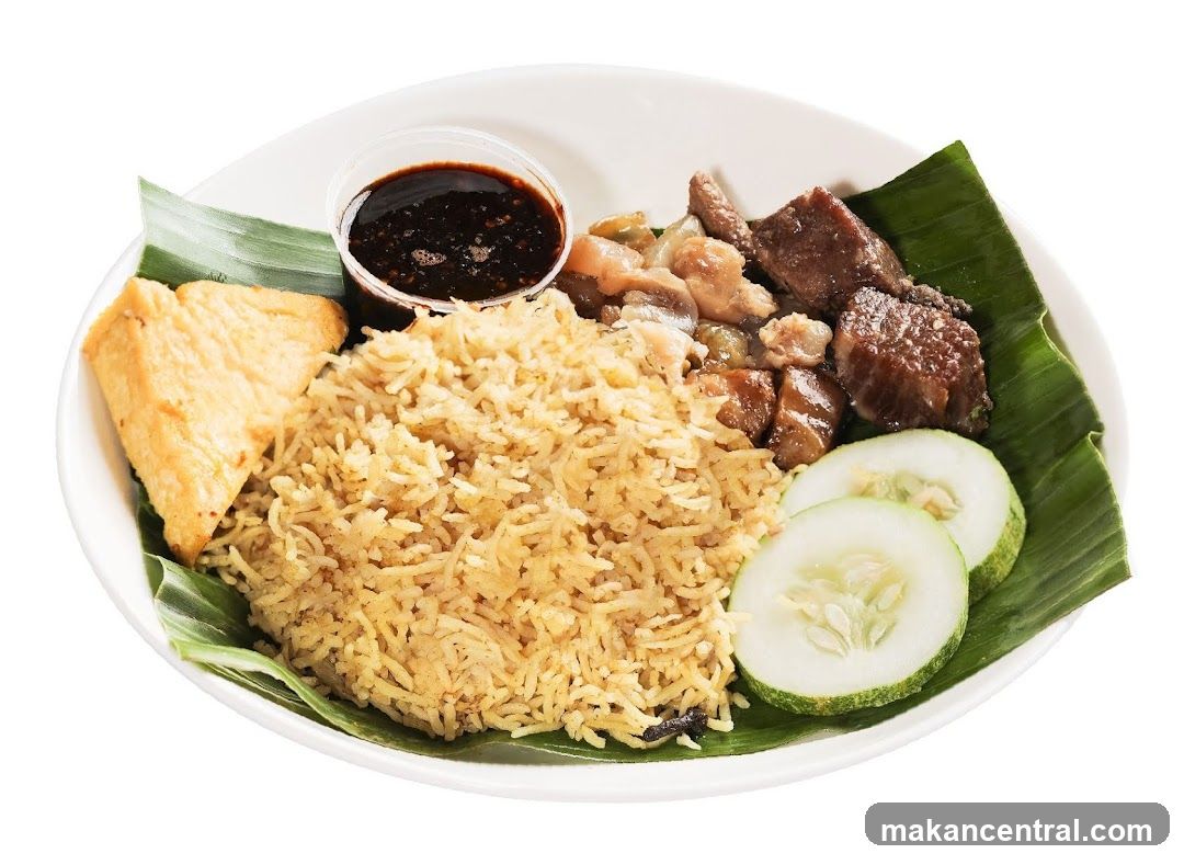 Rice dish with meat and tofu