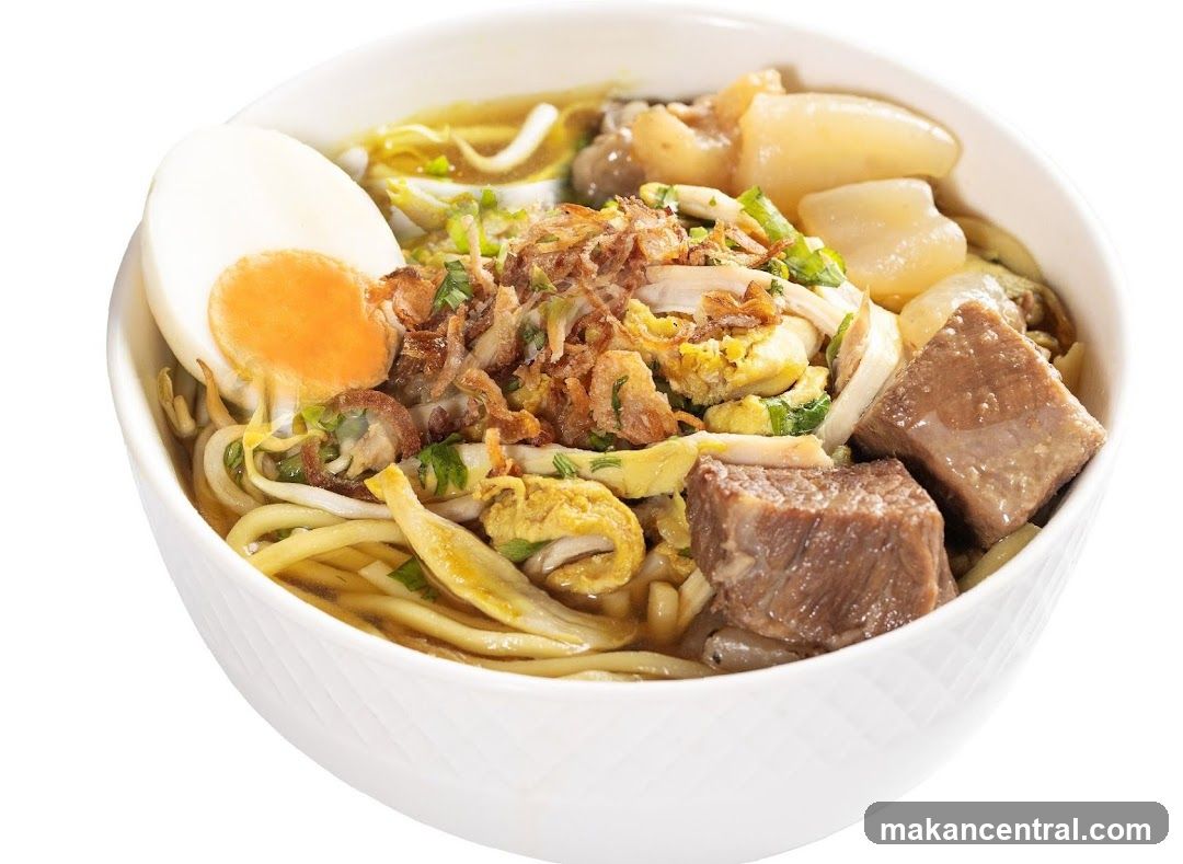 Bowl of Noodles with Beef and Egg