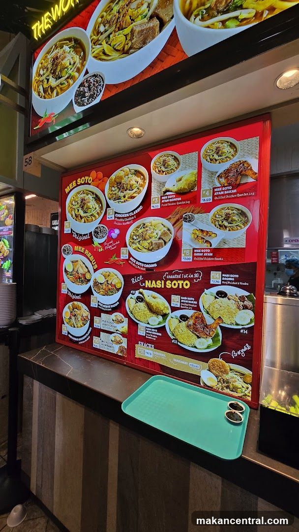 Mee Soto and Nasi Soto Menu