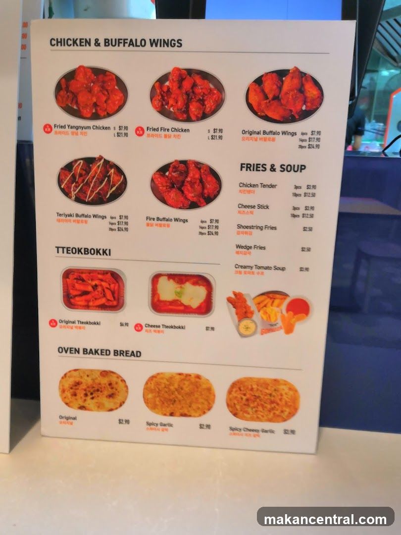 Chicken & Buffalo Wings Menu
