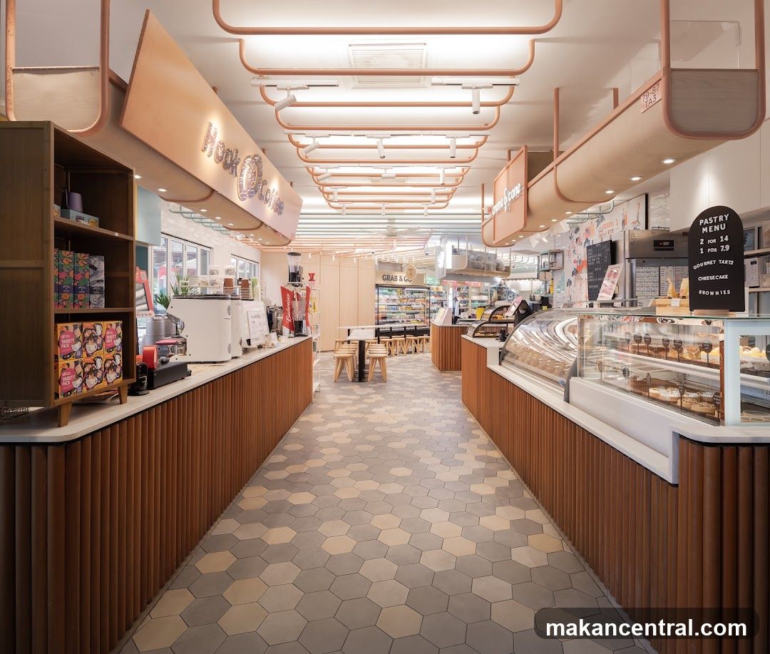 Cafe Interior with Pastry Display