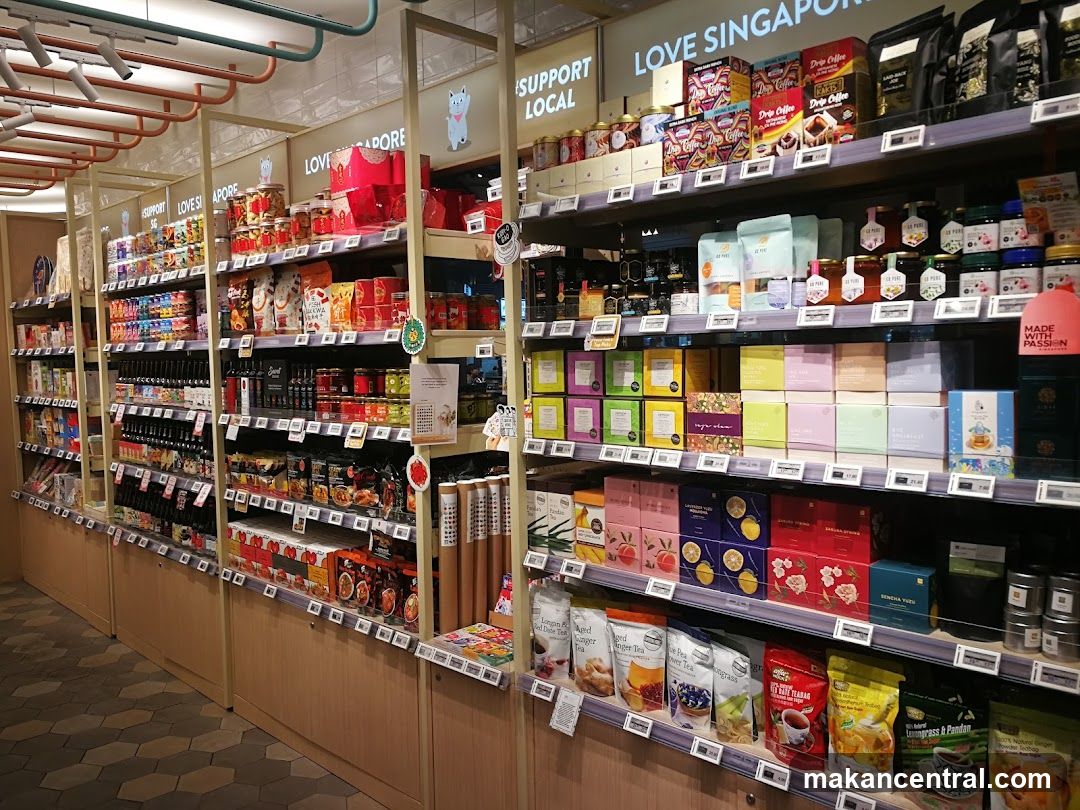 Store Shelves with Packaged Goods