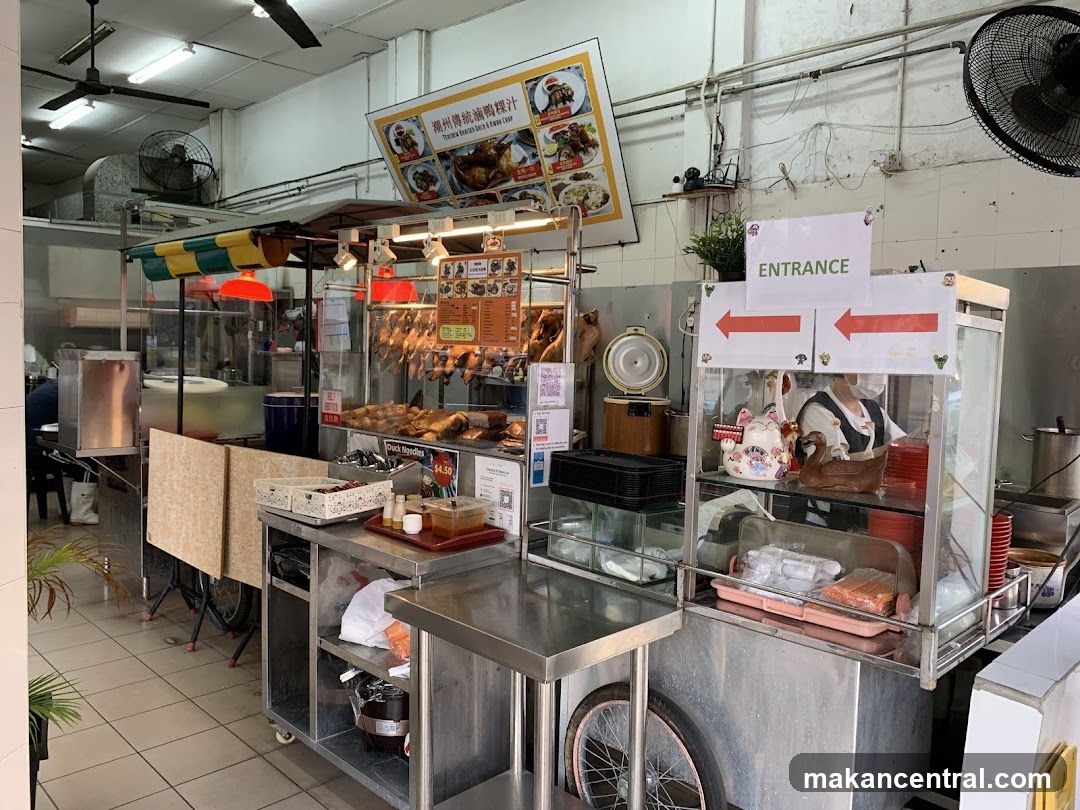 Food Stall with Roasted Ducks and Noodles