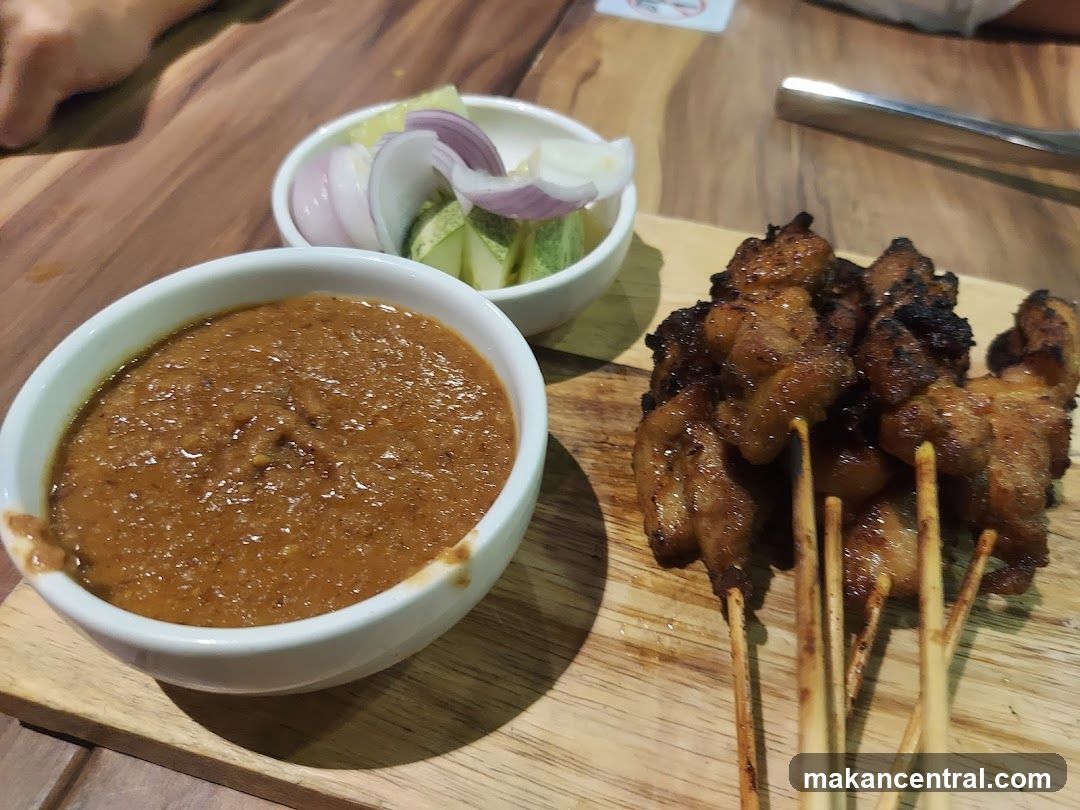 Chicken Satay with Peanut Sauce and Cucumber Salad