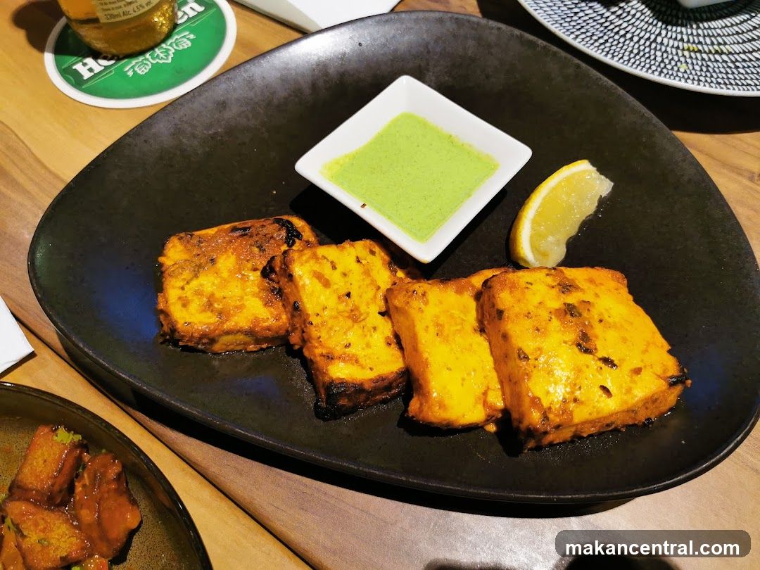 Paneer Tikka with Mint Chutney