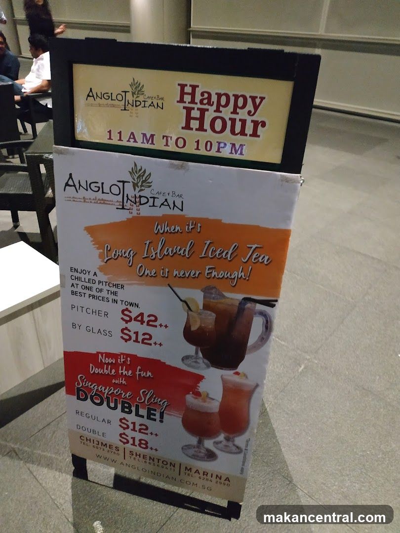 Anglo Indian Cafe & Bar Happy Hour Promotion