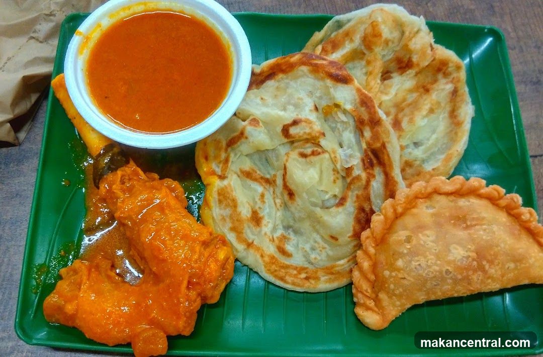 Roti Canai with Curry and Pastry