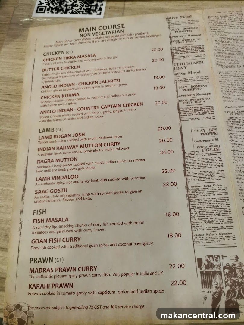 MAIN COURSE NON VEGETARIAN