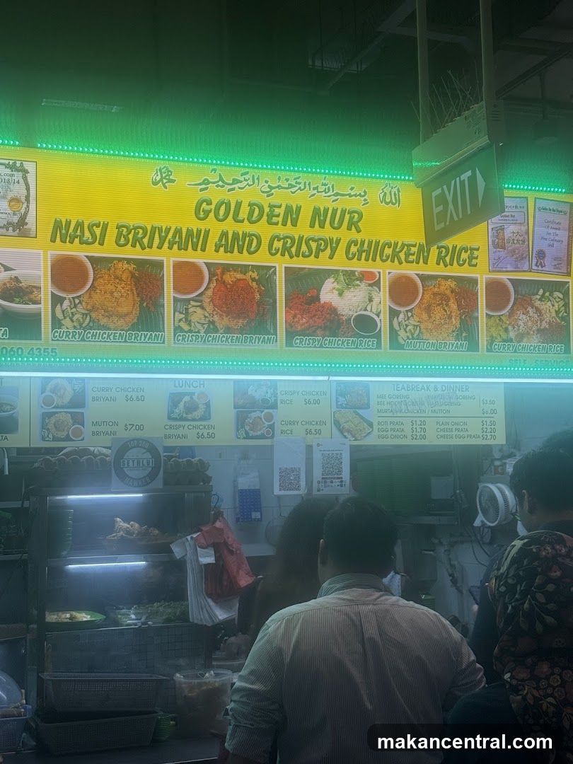 Golden Nur Nasi Biryani and Crispy Chicken Rice Menu