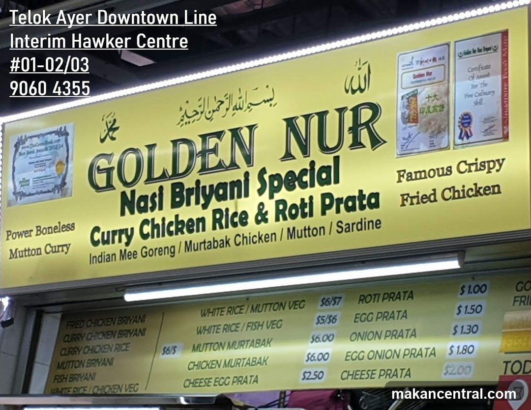 Golden Nur Hawker Stall Signage