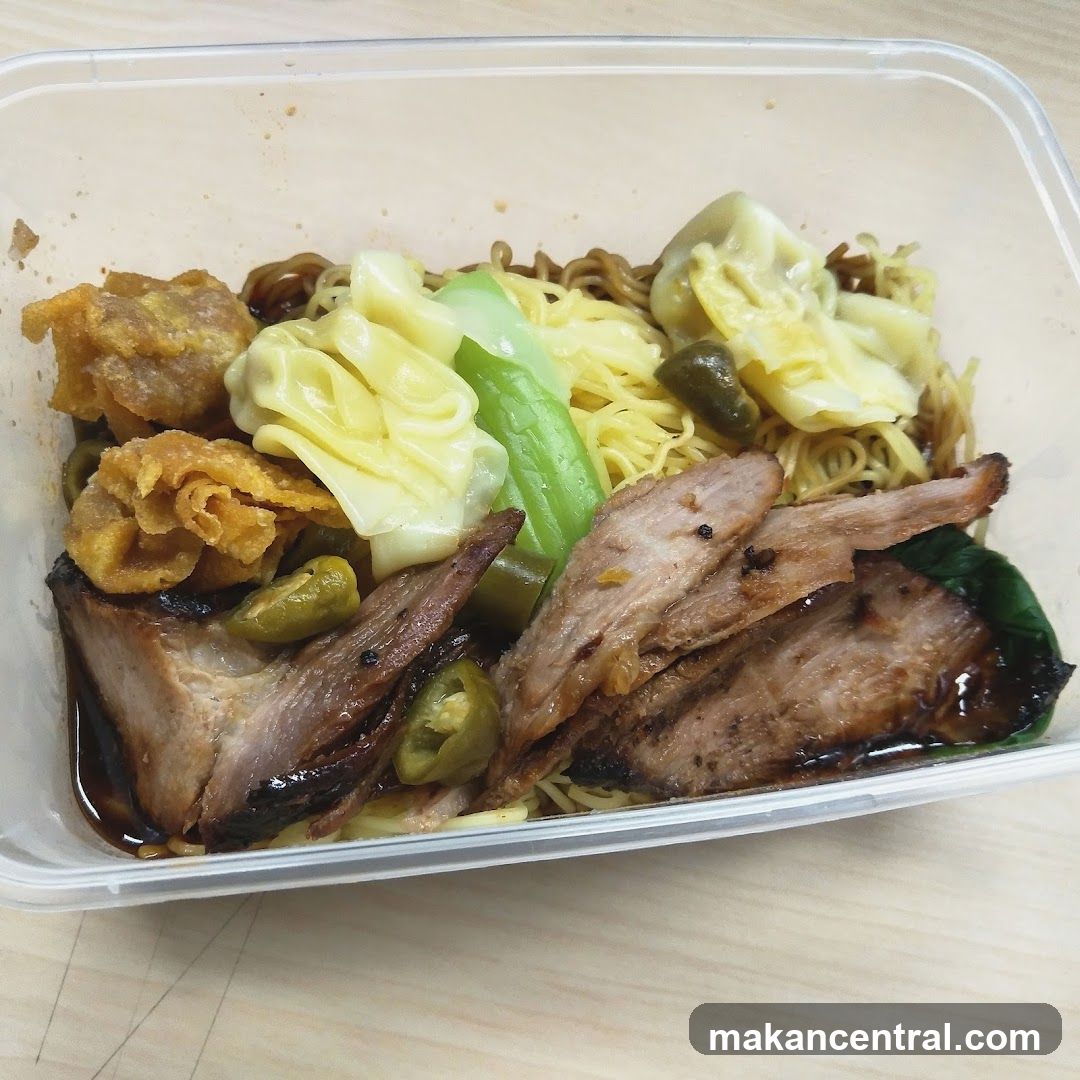 Noodle Dish with Pork and Wontons