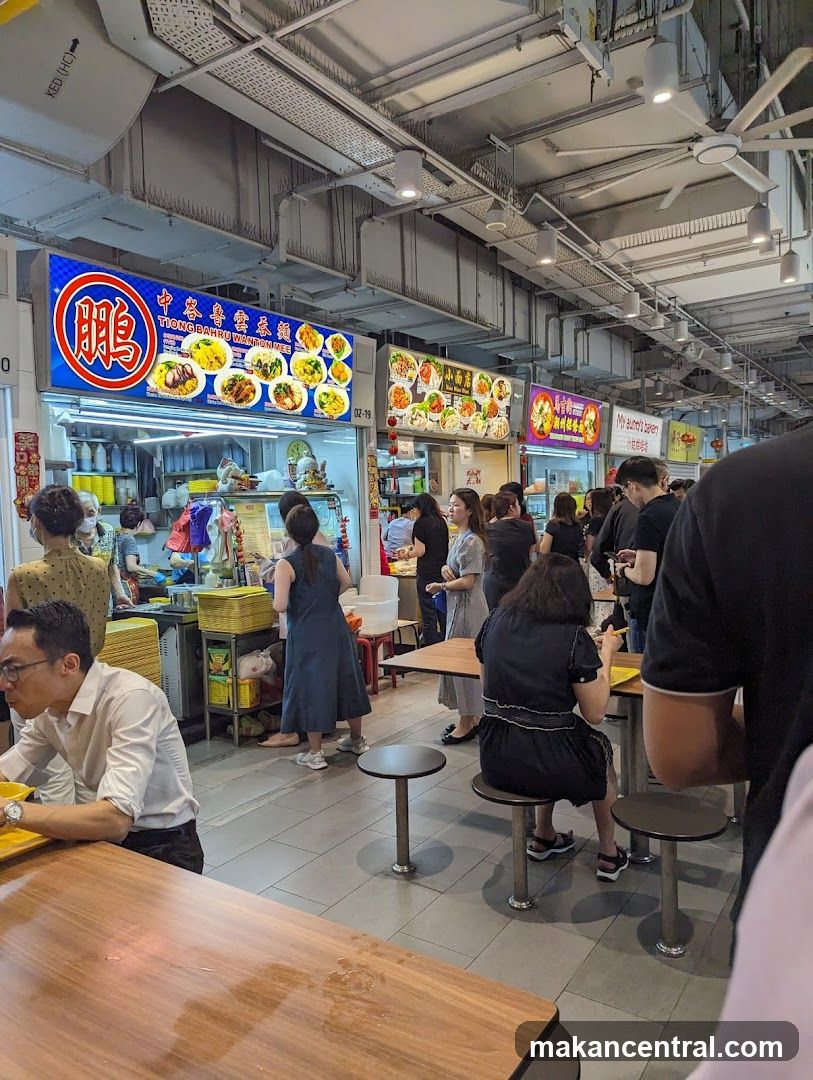 Food stalls in a hawker center