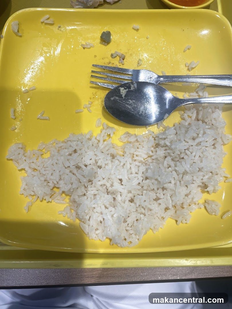 Leftover Rice on a Yellow Plate