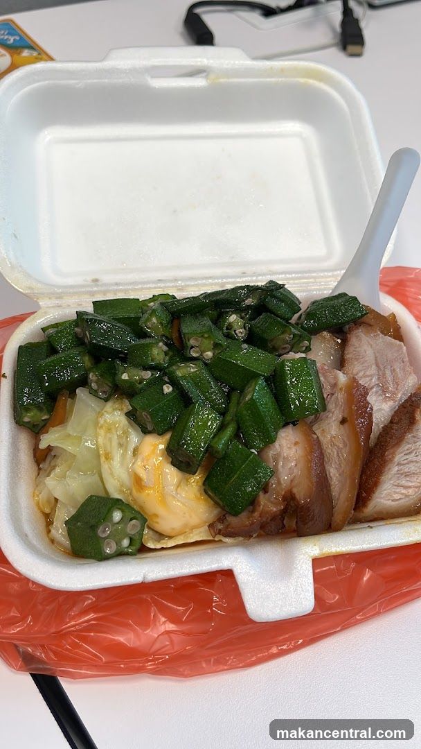 Takeaway Meal with Roasted Pork and Okra